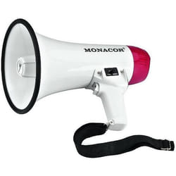 Monacor TM-10 - Mégaphone à main compact 10W avec dragonne et microphone intégré