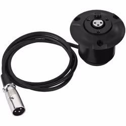 Monacor XLR-703JSM, XLR (3-pin), Mâle, XLR (3-pin), Femelle, 1,2 m, Noir