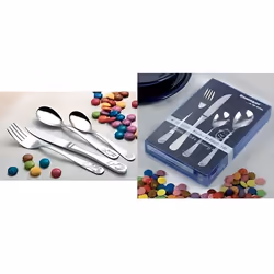 Couverts pour enfants - Esmeyer - BAMBINO - Acier inoxydable - Compatible lave-vaisselle - 4 pièces
