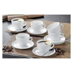 Tasses de bistro Espresso - Esmeyer - Set de 6 - Porcelaine - Blanc