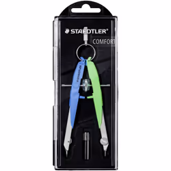 enquête Modèle en métal-plastique solide Max. Diamètre du cercle : env. 225 mm Longueur 154 mm description Compas de géométri ...
