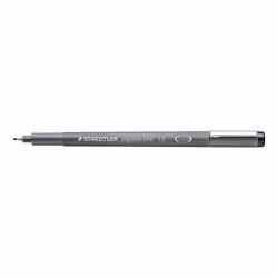 Staedtler Pigment Liner 308, Noir, Fin, Noir, Gris, Rond, Encre à pigments, 1 mm