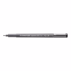Staedtler Pigment Liner 308, Noir, Fin, Noir, Gris, Rond, Encre à pigments, 1,2 mm