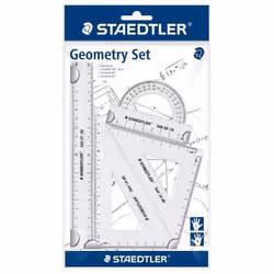 Kit de géométrie - STAEDTLER - Petit - 4 pièces - Transparent - Plastique