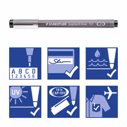 Staedtler pigment liner 308 stylo fin Bleu 1 pièce(s)