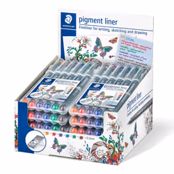 Staedtler Pigment Liner stylo fin Bleu, Marron, Vert, Orange, Rouge, Violet 6 pièce(s) - Vue supplémentaire 9