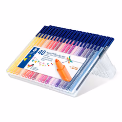 Staedtler Triplus Color 323, Fin, 40 couleurs, Multicolore, Pointe ogive, Plastique, 1 mm