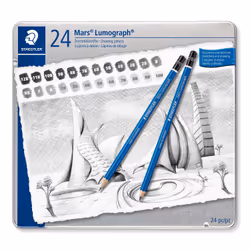 Staedtler Mars Lumograph, Multi, Multicolore, Hexagonal, 2 mm, Boîte, 24 pièce(s)