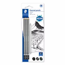 Staedtler Mars Lumograph charcoal, Noir, 4 pièce(s)