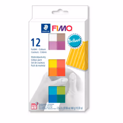 Staedtler FIMO 8023 C, Pâte à modeler, Couleurs assorties, Adulte, 12 pièce(s), 110 °C, 30 min