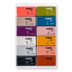Staedtler FIMO 8023 C Pâte à modeler 300 g Noir, Bleu, Cuivre, Or, Perle, Rose, Rose, Argent, Taupe, Violet 12 pièce(s)