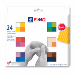 Staedtler FIMO 8023 C, Pâte à modeler, Couleurs assorties, Adulte, 24 pièce(s), 110 °C, 30 min
