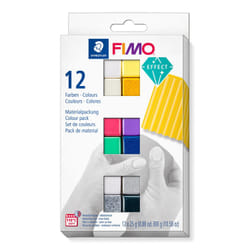 Staedtler FIMO 8013 C Pâte à modeler 300 g Noir, Bleu, Or, Vert, Gris, Violet, Rouge, Argent, Blanc, Jaune 12 pièce(s)