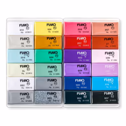 Staedtler FIMO 8013 C Pâte à modeler 600 g Noir, Bleu, Cuivre, Or, Vert, Gris, Perle, Rose, Violet, Rouge, Rose, Argent, Blanc, Jaune 24 pièce(s)