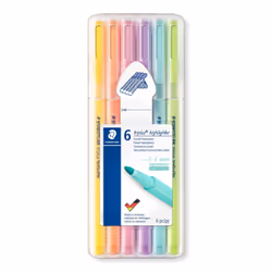 Staedtler 362 C marqueur 6 pièce(s) Pointe ogive Citron vert, Menthe, Pêche, Rose, Violet, Jaune