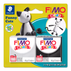 Staedtler FIMO 8035, Pâte à modeler, Noir, Gris, Enfant, 2 pièce(s), 2 couleurs, 110 °C