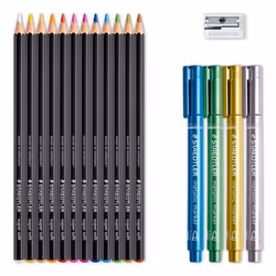 Staedtler 149C Bleu, Vert, Magenta, Orange, Pêche, Rouge, Blanc, Jaune 12 pièce(s)