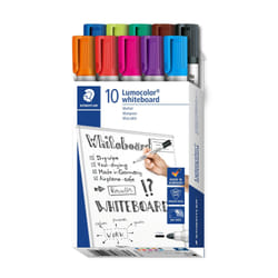 Staedtler Lumocolor 351 B10 marqueur 10 pièce(s) Pointe ogive Noir, Bleu, Marron, Vert, Bleu clair, Vert clair, Orange, Rose, Rouge, Violet