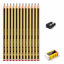 Staedtler Noris 120, 2HB, Noir, Jaune, Hexagonal, Art, Dessin graphique, Loisir, Bureau, École, Technical drawing, Allemagne, ...