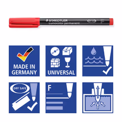 Staedtler Lumocolor permanent pen 318 marqueur indélébile Jaune 1 pièce(s) - Vue supplémentaire 3