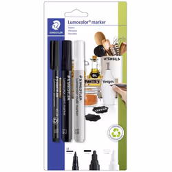 Informations techniques couleur d'écriture : noir, blanc résiste à l'eau : oui Épaisseur de trait : 1 mm, 2.4 mm marqueur Sta ...