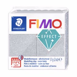 Staedtler FIMO 8010-81, Pâte à modeler pour enfants, Argile, Métallique, Argent