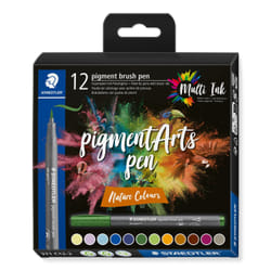 Staedtler Pigment Arts Brush Pen Nature Colors stylo-feutre Multicolore 12 pièce(s)
