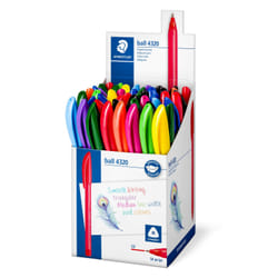 Staedtler ball 4320 M Couleurs assorties Stylo à bille rétractable avec clip 50 pièce(s)