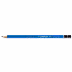 Staedtler Mars Lumograph, B, Bleu, Hexagonal, Art, Dessin graphique, Loisir, Bureau, École, Technical drawing, PEFC, 2 mm