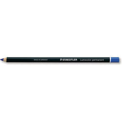 Marqueur à sec - STAEDTLER - Lumocolor permanent glasochrom - Bleu - Pack de 12 pièces - Résistant à leau