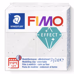 Staedtler FIMO 8010-003, Pâte à modeler pour enfants, Argile, Granit, Blanc