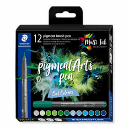Staedtler Pigment Arts Pen Cool Colours stylo-feutre Multicolore 12 pièce(s)