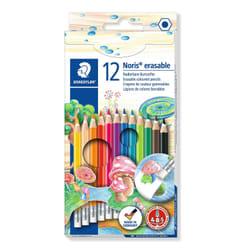 Staedtler Noris erasable 144 50 Noir, Bleu, Bordeaux, Marron, Vert, Vert clair, Mauve, Marine, Orange, Pêche, Rouge, Jaune 12 pièce(s)