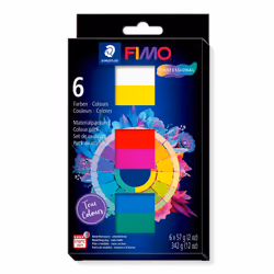 Staedtler FIMO 8043 C6-1, Pâte à modeler, Multicolore, Adulte, 6 pièce(s), Garçon/Fille, 6 couleurs