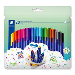 Staedtler 323 C20 stylo fin Noir, Bleu, Marron, Cyan, Gris foncé, Bleu canard, Vert, Bleu clair, Vert clair, Gris clair, Lilas, Orange, Rose, Rouge, Violet, Jaune