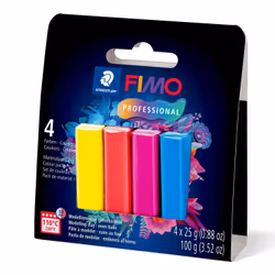 Staedtler FIMO 8043-S1, Pâte à modeler, Couleurs assorties, Adulte, 4 pièce(s), Garçon/Fille, 4 couleurs