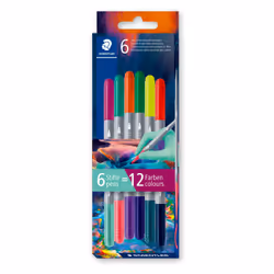 Staedtler 3280, 6 couleurs, Couleurs assorties, Fibre, Boîte en carton