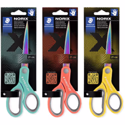 STAEDTLER NORIX 965 21X BK CISEAUX UNIVERSELS, HAUTE PERFORMANCE DE COUPE, CARTE EN CARTON AVEC 1 PAIRE DE CISEAUX DE BRICOLA ...