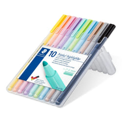 Staedtler 362 C marqueur 10 pièce(s) Pointe ogive Noir, Marron, Bleu clair, Gris clair, Citron vert, Menthe, Pêche, Rose, Violet, Jaune