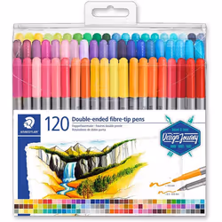 Feutre double pointe - STAEDTLER - Design Journey - Tui de 120 - Couleur principale: Noir - Mixte