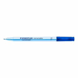 Staedtler Lumocolor 305, Fin, 1 couleurs, Bleu, 0,6 mm, Encre à base d'eau