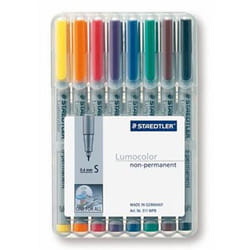 Staedtler 311 WP8 marqueur 8 pièce(s) Noir, Bleu, Marron, Vert, Orange, Rouge, Violet, Jaune