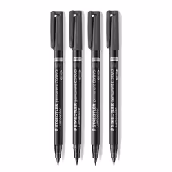 Staedtler Lumocolor 310 (Pack 4), Noir, Pointe fine, Noir, Ultra-fin, 0,4 mm, 4 pièce(s)