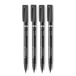 Staedtler Lumocolor 310 (Pack 4) marqueur indélébile Pointe fine Noir 4 pièce(s)
