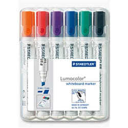Staedtler 351 B WP6 marqueur 6 pièce(s) Noir, Bleu, Vert, Orange, Rouge, Violet