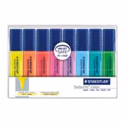 Staedtler Textsurfer classic 364, 8 pièce(s), Bleu, Vert, Orange, Rose, Rouge, Turquoise, Violet, Jaune, Pointe biseautée, 1  ...