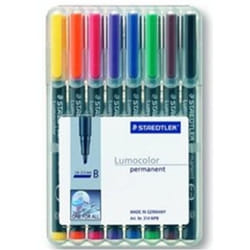 Staedtler 314 WP8 marqueur indélébile Noir, Bleu, Marron, Vert, Orange, Rouge, Violet, Jaune 1 pièce(s)