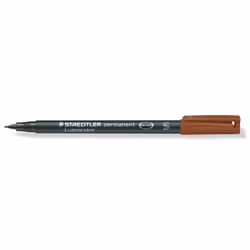 Staedtler Lumocolor 313, Marron, Pointe fine, Noir, Marron, Ultra-fin, 0,4 mm, Allemagne