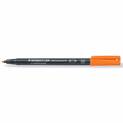Staedtler Lumocolor 317, Orange, Pointe fine, Noir, Orange, Moyen, 1 mm, Allemagne