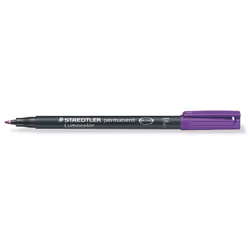 Staedtler Lumocolor 318, Violet, Pointe fine, Noir, Violet, Fin, 0,6 mm, Allemagne
